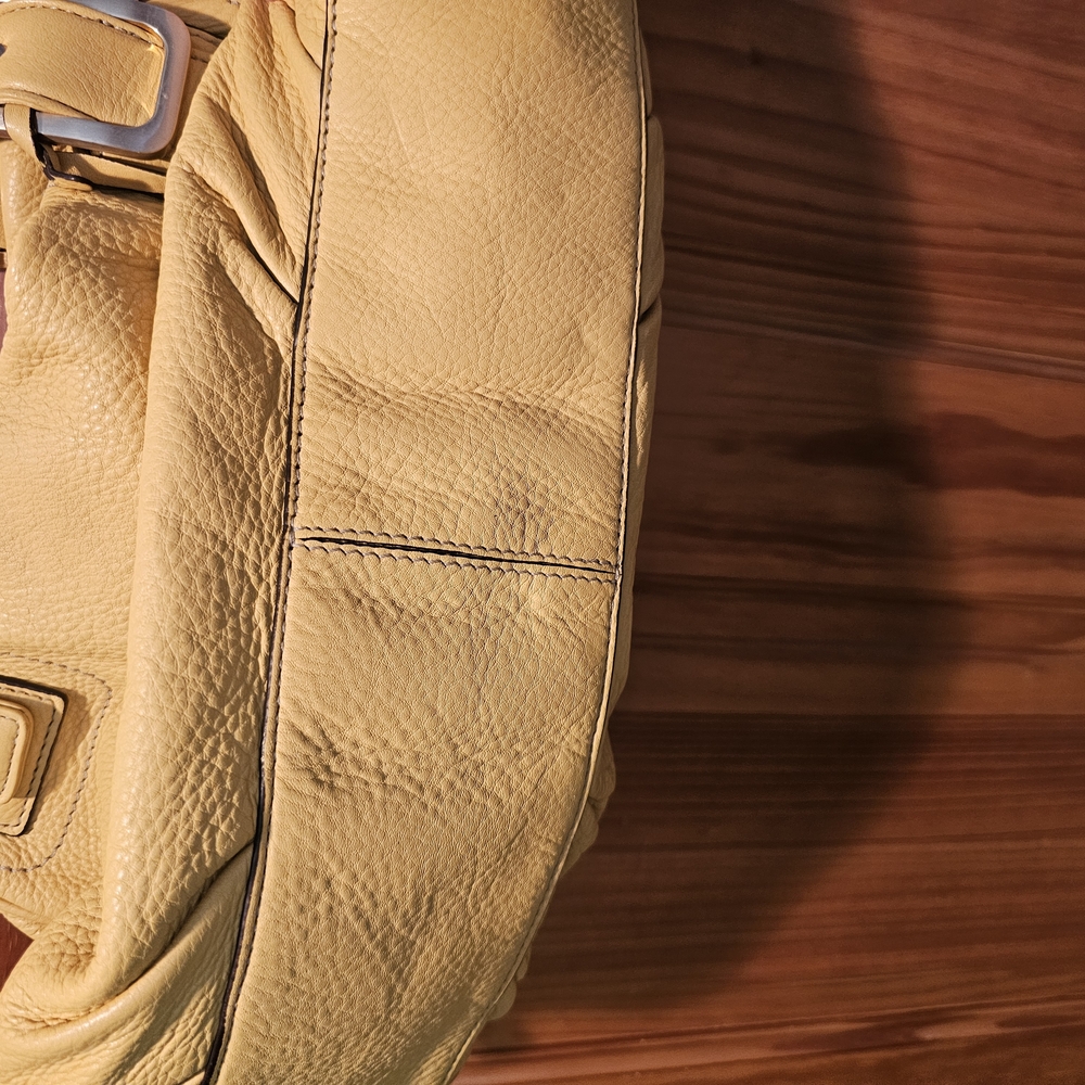 Cole Haan Yellow Leather Shoulder Bag with Slouchy Design - Picture 14 of 16